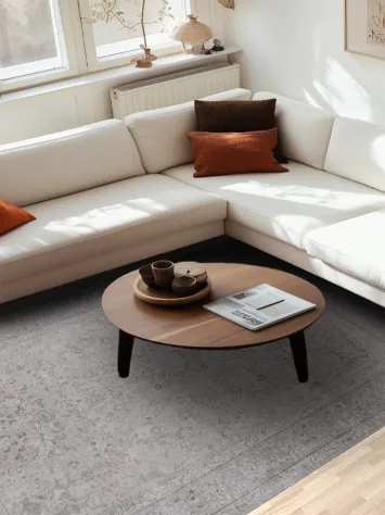 Distressed Floral Tabriz Persian Area Rug 7x10