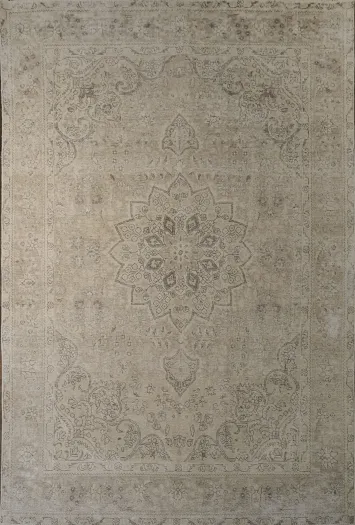 Floral Distressed Tabriz Persian Area Rug 6x10