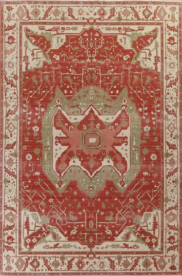 Handmade Wool Heriz Serapi Turkish Rug 9x12