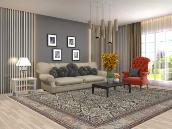 Handmade Wool Bakhtiari Turkish Rug 9x12