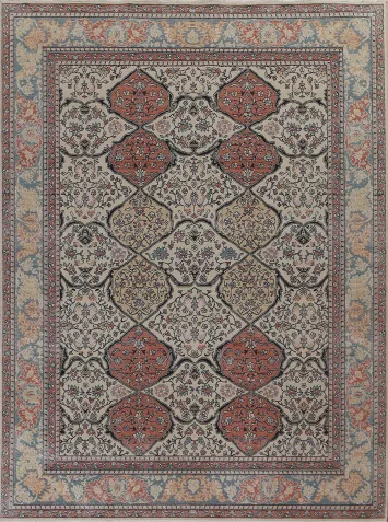 Geometric Bakhtiari Turkish Wool Rug 8x10