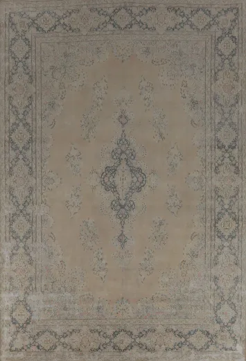 Distressed Kerman Handmade Persian Large Rug 10x14