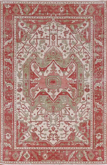 Handmade Heriz Serapi Wool Turkish Rug 4x6