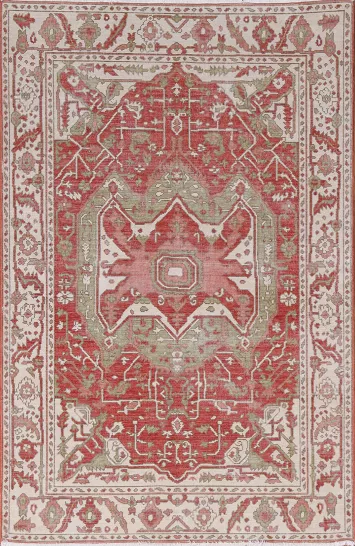 Handmade Heriz Serapi Wool Turkish Rug 4x6