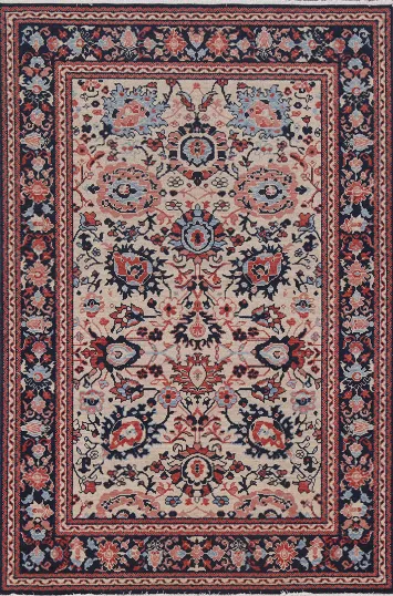 Floral Handmade Wool Sultanabad Ziegler Oriental Area Rug 4x6