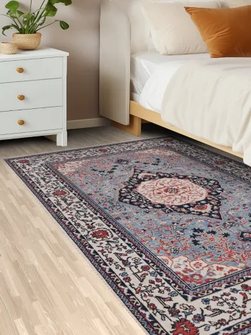 Handmade Kashan Mohtasham Turkish Wool Rug 4x6