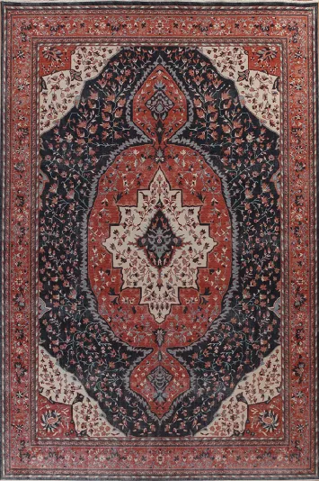 Navy Blue Sarouk Farahan Oriental Area Rug 10x13