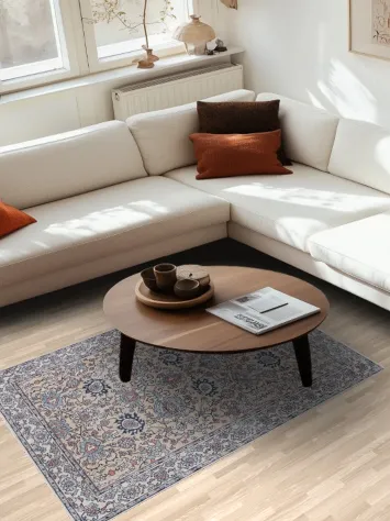 All-Over Floral Sultanabad Ziegler Turkish Wool Rug 4x6