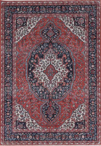 Geometric Sarouk Farahan Turkish Area Rug 5x7