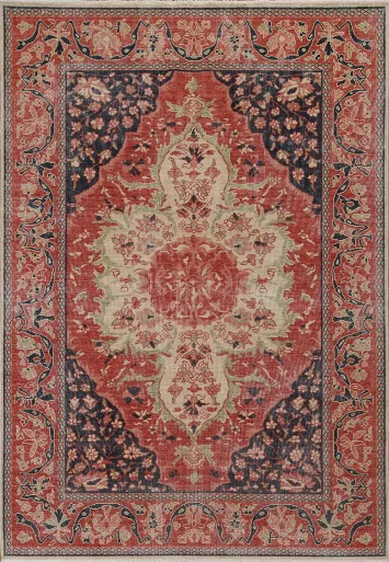 Geometric Wool Sarouk Farahan Oriental Area Rug 5x7