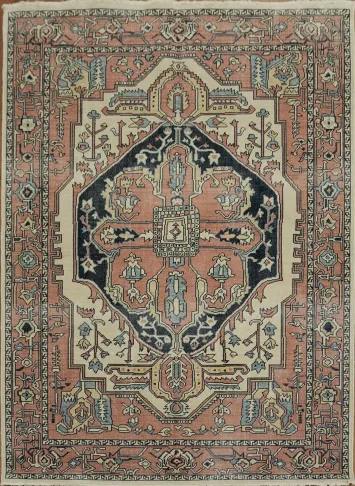 Geometric Heriz Serapi Oriental Area Rug 5x7