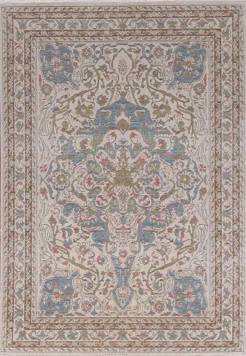 Geometric Oushak Turkish Area Rug 5x7