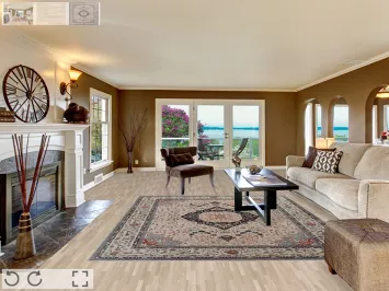 Geometric Kashan Mohtasham Turkish Area Rug 8x10