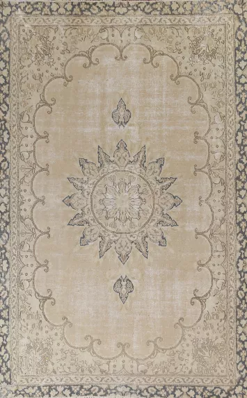 Vintage Wool Kerman Persian Area Rug 6x10