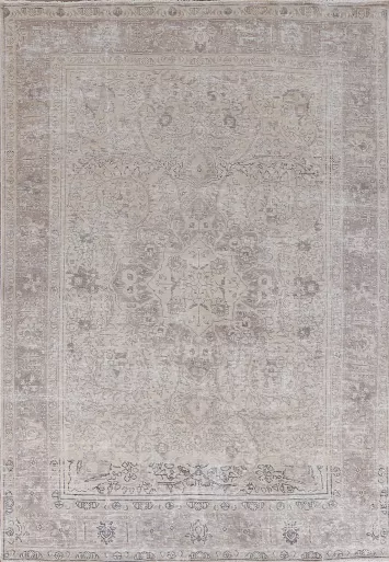 Vintage Wool Tabriz Persian Area Rug 7x9