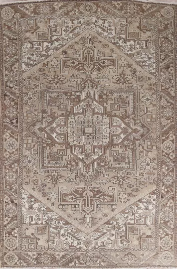 Geometric Heriz Persian Area Rug 9x12