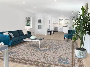 Geometric Oushak Turkish Area Rug Wool 9x12