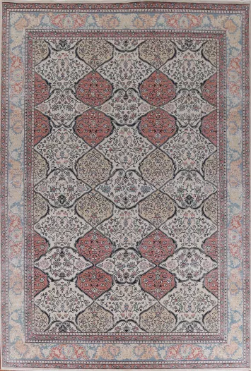 Geometric Bakhtiari Turkish Rug 9x12