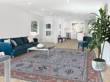 All-Over Floral Sultanabad Ziegler Turkish Wool Rug 9x12