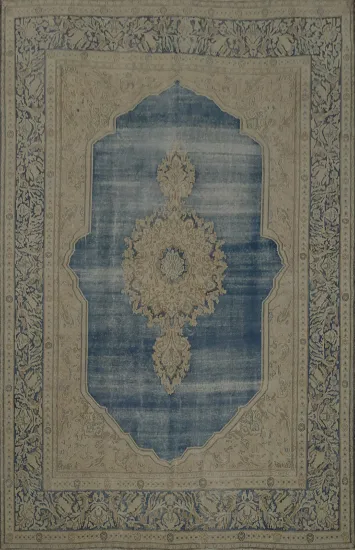 Vegetable Dye Antique Kerman Persian Area Rug 9x13