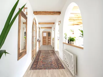 Vintage Wool Heriz Persian Runner Rug 3x13