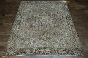 Geometric Heriz Persian Area Rug 9x11