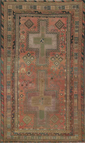 Vegetable Dye Wool Shiraz Persian Area Rug 5x8