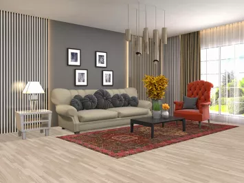 Geometric Meshkin Persian Area Rug 5x10