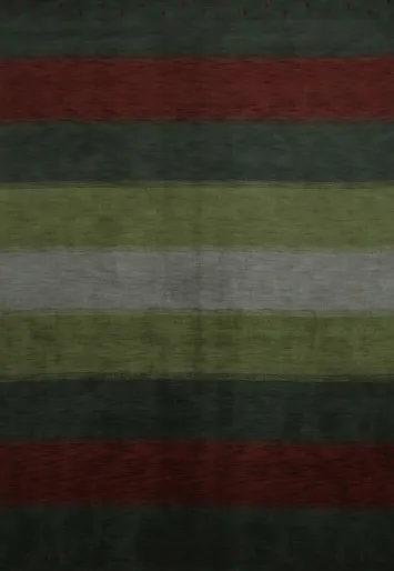 Contemporary Striped Gabbeh Area Rug 8x10 Adds Depth to Living Spaces