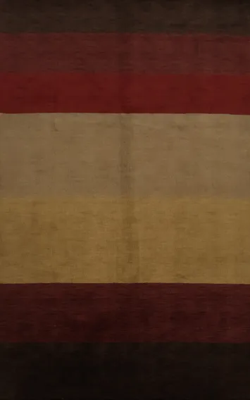 Simple Yet Stylish Gabbeh Area Rug 7x10 in Rich Earthy Hues