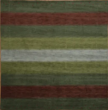 Contemporary Gabbeh Oriental Square Rug 10x10