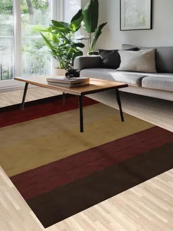 Chic Gabbeh Area Rug 7x10 with Bold Stripes for Modern Homes