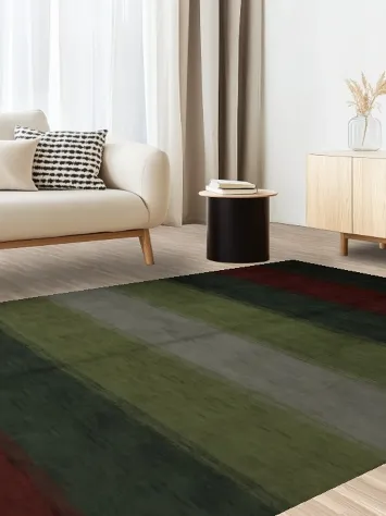 Elegant Multicolor Striped Rug Perfect for Modern Interiors 7x10
