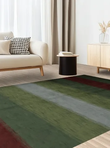 Earthy Striped Gabbeh Area Rug 6x10 Perfect Addition to Any Home Decor