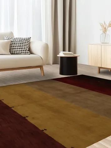 Versatile Striped Gabbeh Area Rug 7x10 for a Timeless Aesthetic