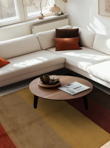 Contemporary Earthy Striped Gabbeh Area Rug 7x10 with Rich Tones