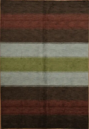 Striped Gabbeh Oriental Area Rug 7x10