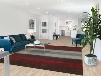 Striped Gabbeh Wool Area Rug 8x10