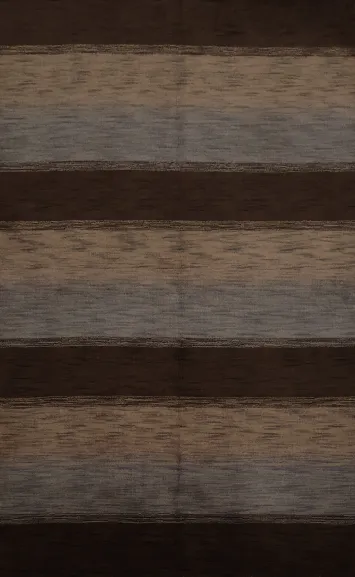 Elegant Earth Tone Striped Handcrafted Gabbeh Area Rug 5x8