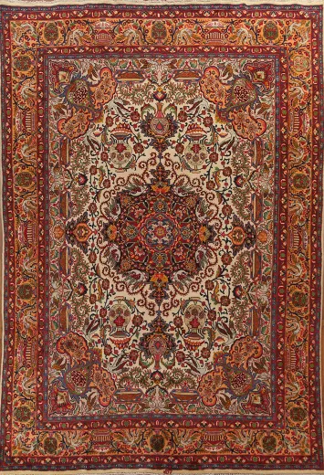 Vintage Floral Kashmar Persian Area Rug 10x13