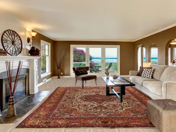 Vintage Floral Kashmar Persian Area Rug 10x13