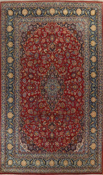 Vegetable Dye Kashan Persian Lage Rug 9x14