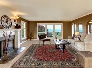 Vegetable Dye Kashan Persian Lage Rug 9x14