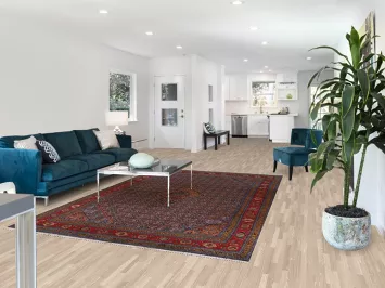 Vintage Geometric Ardebil Persian Area Rug 6x10