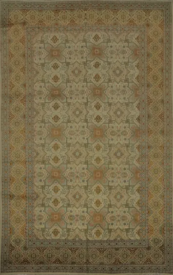 Timeless Elegance Yazd Persian Area Rug 8x11 in Warm Tones
