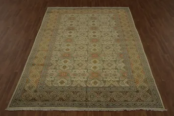 Timeless Elegance Yazd Persian Area Rug 8x11 in Warm Tones