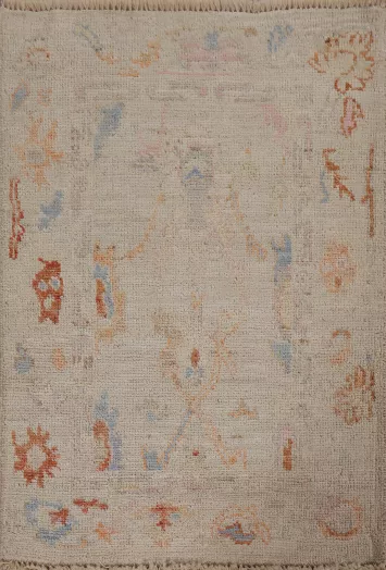 Handmade Wool Oushak Turkish Rug 2x3