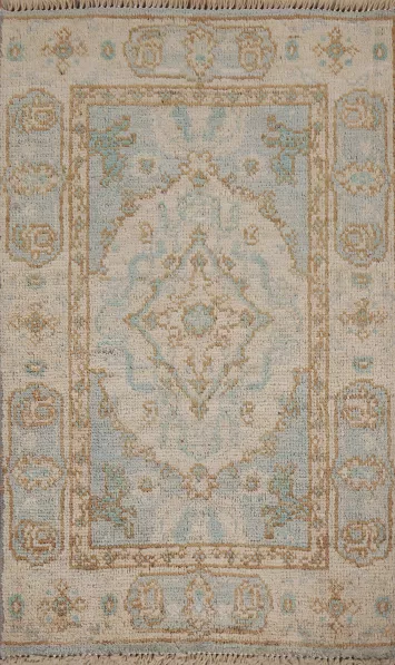Geometric Oushak Turkish Rug 2x3
