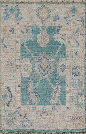Handmade Oushak Turkish Wool Rug 2x3