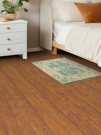 Aqua Blue Oushak Turkish Accent Rug 2x3